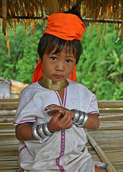 Long neck tribe villages in Myanmar
